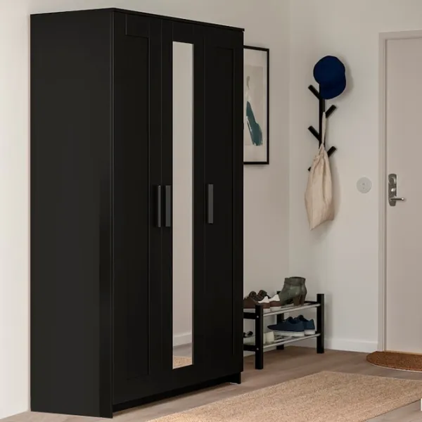 Шкаф Ikea Brimnes 117.1 x 50.2см x 180.3 / ДСП / Чёрный photo 2