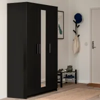 Шкаф Ikea Brimnes 117.1 x 50.2см x 180.3 / ДСП / Чёрный photo 2