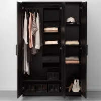 Шкаф Ikea Brimnes 117.1 x 50.2см x 180.3 / ДСП / Чёрный photo 3