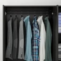 Шкаф Ikea Brimnes 117.1 x 50.2см x 180.3 / ДСП / Чёрный photo 4