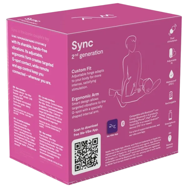 Вибратор We-Vibe Sync 2 Розовый photo 6 Вибратор We-Vibe Sync 2 Розовый photo 6