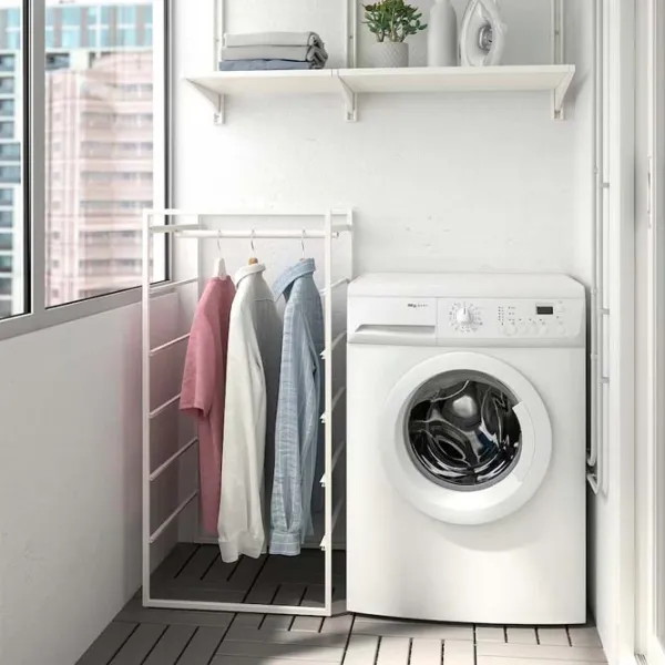 Стеллаж Ikea Jonaxel Белый / Cталь photo 2 Стеллаж Ikea Jonaxel Белый / Cталь photo 2