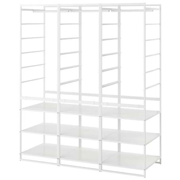 Стеллаж Ikea Jonaxel Белый / Cталь photo 1 Стеллаж Ikea Jonaxel Белый / Cталь photo 1