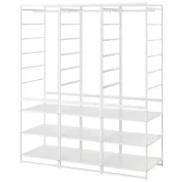 Стеллаж Ikea Jonaxel Белый / Cталь