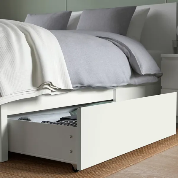 Кровать Ikea Malm/Lonset 4 160 x 200 см / Шпон / Белый photo 4