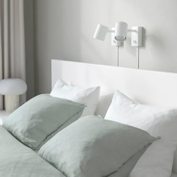 Кровать Ikea Malm/Lonset 4 160 x 200 см / Шпон / Белый photo 5