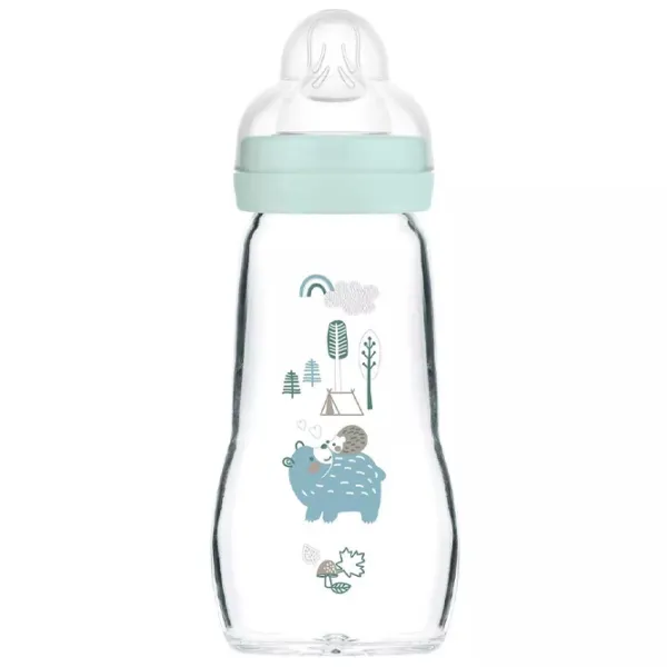 Biberon MAM Feel Good Forest Pentru băieți / 0.26l / Blue photo 1 Biberon MAM Feel Good Forest Pentru băieți / 0.26l / Blue photo 1