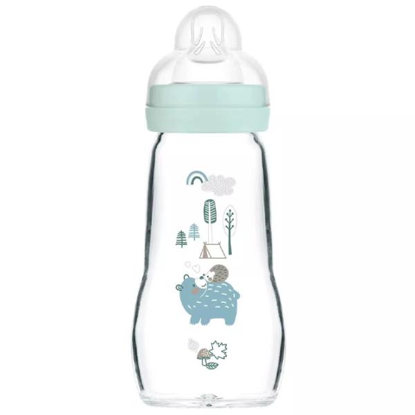 Biberon MAM Feel Good Forest Pentru băieți / 0.26l / Blue photo 1 Biberon MAM Feel Good Forest Pentru băieți / 0.26l / Blue photo 1
