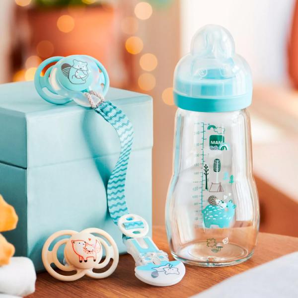 Biberon MAM Feel Good Forest Pentru băieți / 0.26l / Blue photo 4 Biberon MAM Feel Good Forest Pentru băieți / 0.26l / Blue photo 4