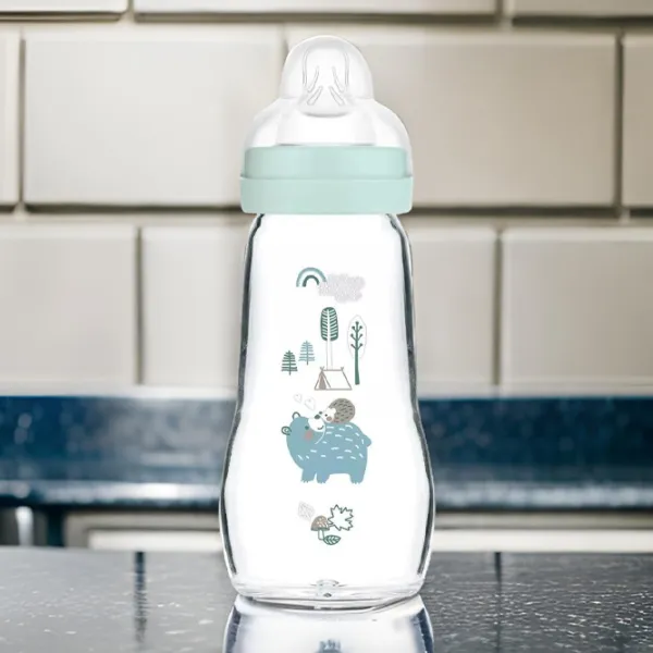 Biberon MAM Feel Good Forest Pentru băieți / 0.26l / Blue photo 5 Biberon MAM Feel Good Forest Pentru băieți / 0.26l / Blue photo 5