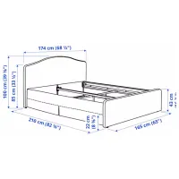 Pat Ikea Ramnefjall/Kilanda/Luroy 160 x 200 cm / Furnir / Beige photo 6