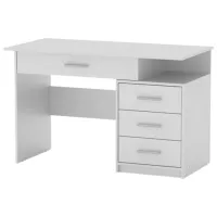 Офисный стол KompaniT Студент-2 ДСП/ Белый