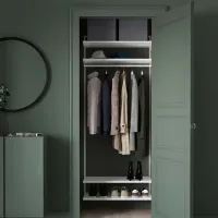 Стеллаж Ikea Boaxel Белый / Cталь photo 2