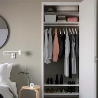 Стеллаж Ikea Boaxel Белый / Cталь photo 3