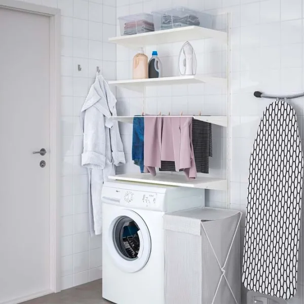 Etajeră Ikea Boaxel White / Oțel photo 2