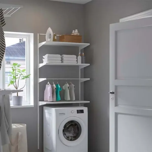 Etajeră Ikea Boaxel White / Oțel photo 3
