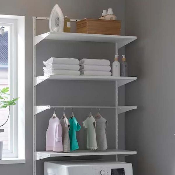 Etajeră Ikea Boaxel White / Oțel photo 4