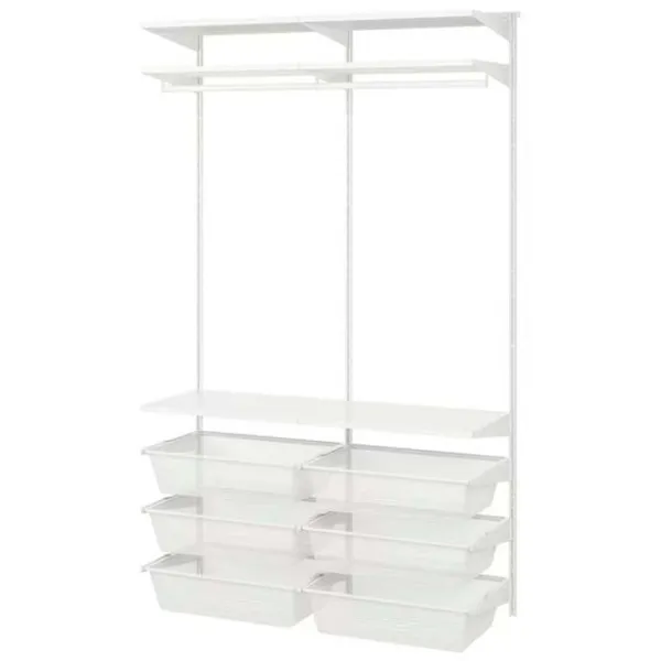 Etajeră Ikea Boaxel White / Oțel photo 1 Etajeră Ikea Boaxel White / Oțel photo 1