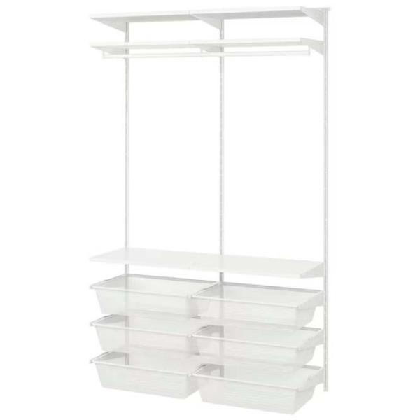 Etajeră Ikea Boaxel White / Oțel photo 1 Etajeră Ikea Boaxel White / Oțel photo 1