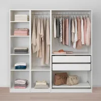 Шкаф Ikea Pax/Grimo 200 x 60см x 201.2 / ДСП / Белый photo 3