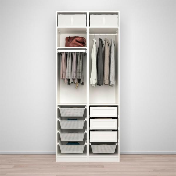 Шкаф Ikea Pax/Grimo 100 x 60см x 236 / ДСП / Белый photo 4 Шкаф Ikea Pax/Grimo 100 x 60см x 236 / ДСП / Белый photo 4