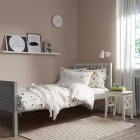 Кровать Ikea Smyga 90 x 200 см / Массив / Серый photo 5