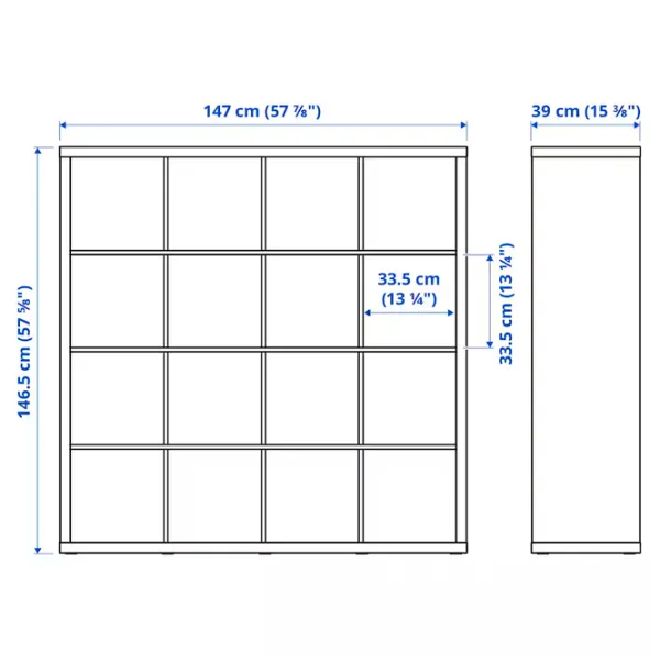 Стеллаж Ikea Kallax 147 x 147 x 39см cm / ЛДСП / White photo 7