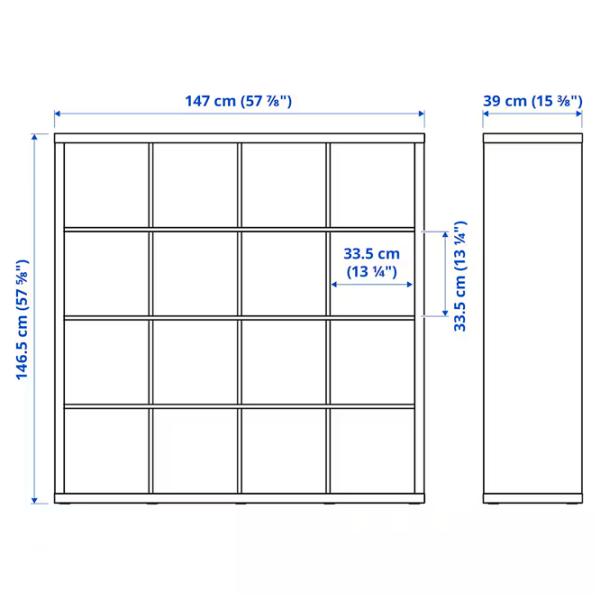 Стеллаж Ikea Kallax 147 x 147 x 39см cm / ЛДСП / White photo 7
