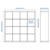 Стеллаж Ikea Kallax 147 x 147 x 39см cm / ЛДСП / White photo 7
