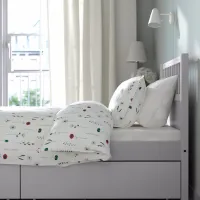 Кровать Ikea Smyga 90 x 200 см / Массив / Серый photo 3