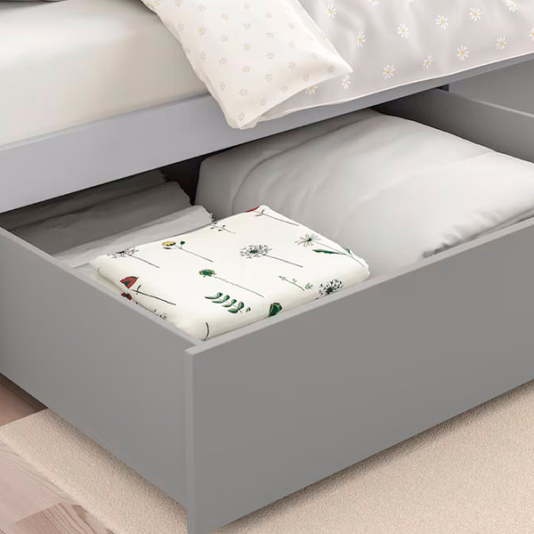 Кровать Ikea Smyga 90 x 200 см / Массив / Серый photo 4