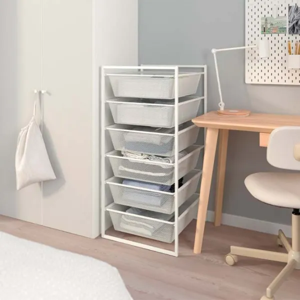 Etajeră Ikea Jonaxel White / Oțel photo 5