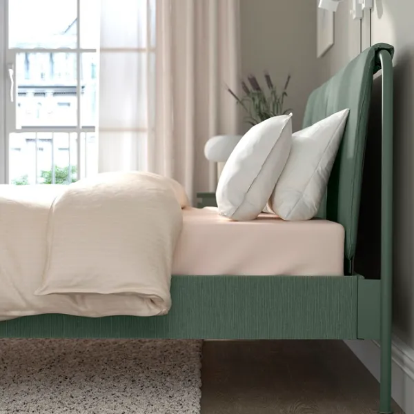 Кровать Ikea Tallasen 140 x 200 см / Металл / Зеленый photo 2