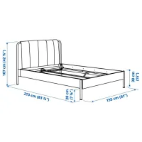 Кровать Ikea Tallasen 140 x 200 см / Металл / Зеленый photo 6