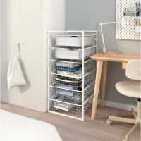Стеллаж Ikea Jonaxel Белый / Cталь photo 2