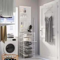 Стеллаж Ikea Jonaxel Белый / Cталь photo 3
