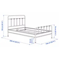 Кровать Ikea Stjarno 140 x 200 см / Металл / Белый photo 7