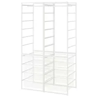 Стеллаж Ikea Jonaxel Белый / Cталь