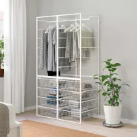 Стеллаж Ikea Jonaxel Белый / Cталь photo 4