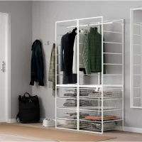Стеллаж Ikea Jonaxel Белый / Cталь photo 6
