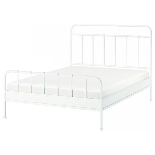 Кровать Ikea Stjarno/Luroy 160 x 200 см / Металл / Белый photo 1