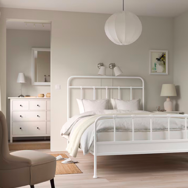 Кровать Ikea Stjarno/Luroy 160 x 200 см / Металл / Белый photo 5