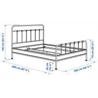 Кровать Ikea Stjarno/Luroy 160 x 200 см / Металл / Белый photo 7