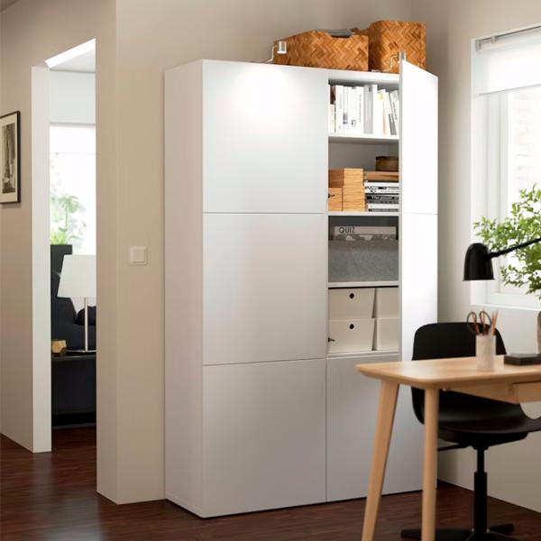 Шкаф Ikea Besta/Lappviken 193 x 42 x 120см / МДФ / White photo 3