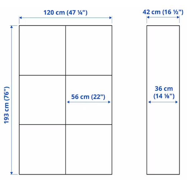 Шкаф Ikea Besta/Lappviken 193 x 42 x 120см / МДФ / White photo 5