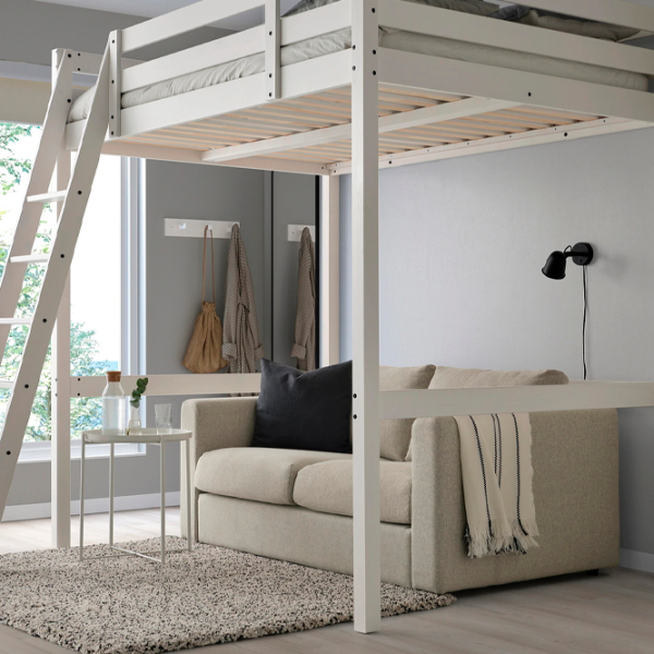 Кровать Ikea Stora 140 x 200 см / Массив / Белый photo 2