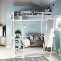 Кровать Ikea Stora 140 x 200 см / Массив / Белый photo 3