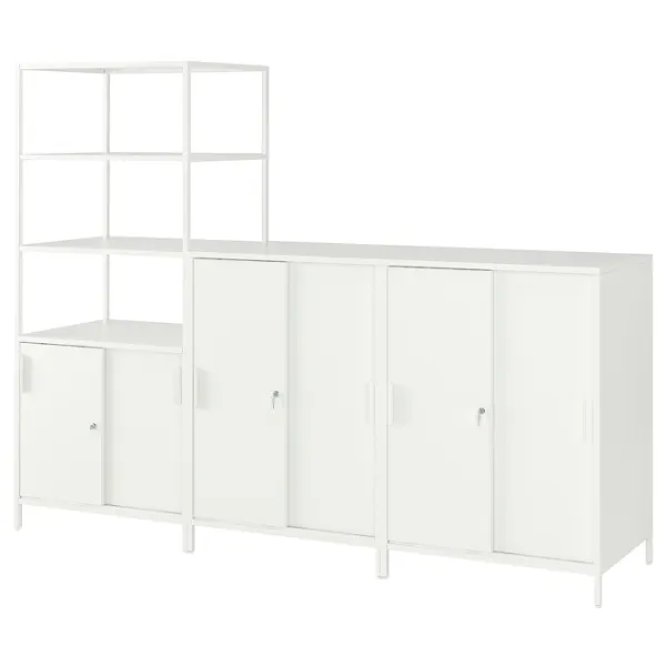 Dulap cu polițe Ikea Trotten 180 x 240 x 55 / Oțel / White photo 1