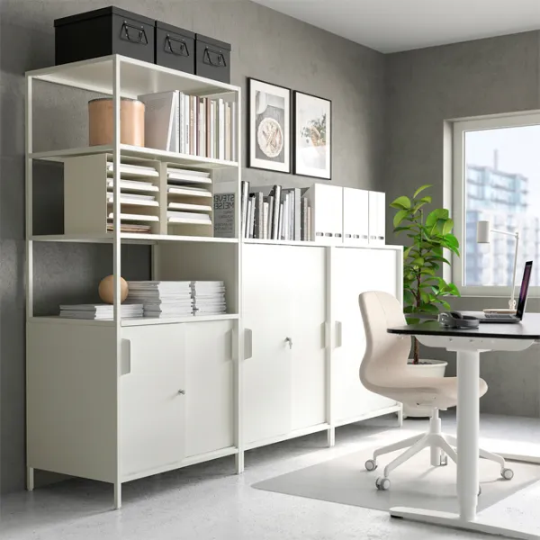 Dulap cu polițe Ikea Trotten 180 x 240 x 55 / Oțel / White photo 2