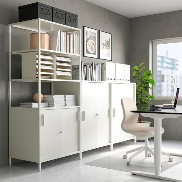 Dulap cu polițe Ikea Trotten 180 x 240 x 55 / Oțel / White photo 2